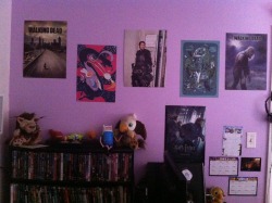 Put up some Walking Dead and Adventure Time posters and cleaned my room up a bit so I decided to take some pictures. Yea, they’re all lopsided and stuff, I’m not really good at…aligning things and I&rsquo;m too lazy to take the effort to do it properly,