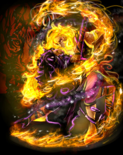Summer Rose Court (prediction) Bumbleby dance scene to go with my whiterose one ehehee I figured that it would go with Yang casting bouts of fire with Blake depicting awesome and intricate shadow designs on the walls as the fire goes around :D  of course