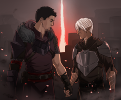 returntomasyaf:  mrasayf:  We finish this together Fenris’ armour is altered Matt Rhodes’ concept art  &ldquo;Fenris.&rdquo; He closes his eyes. He knows. He knows what must be done. What he has to do. It doesn’t make it any easier. Hawke waits.