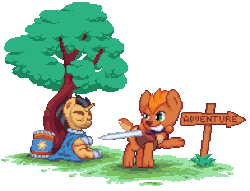 Anon requested Double-A&rsquo;s Faun &amp; Knight. (Orig size) (3x bigger) Update: fixed a flashing piece of grass.