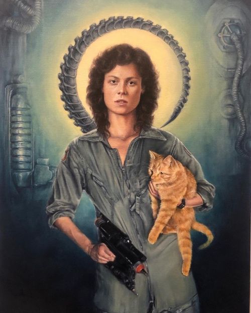 beautifulbizarremagazine:Can we agree that Ripley is so badass in this oil painting by @rebeccakettleofficial - “Mother”?⁣ .⁣ .⁣ .⁣              posted on Instagram - https://ift.tt/313zAT9
