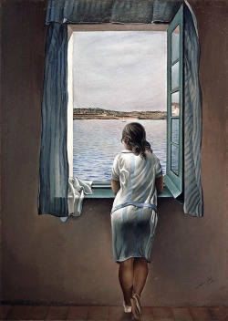 Salvador Dalí (Figueras 1904 - 1989), Muchacha en la ventana (girl at the window), 1925