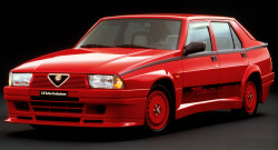carsthatnevermadeit:  Alfa Romeo 75 1.8 Turbo Evoluzione, 1987. A limited edition of 500 cars for homologation purposes to comply with International Group A regulations