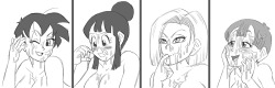   Anonymous said toÂ funsexydragonball:  i know that youâ€™ll be probably full of requests.. but well iâ€™ll be happy if youâ€™ll draw a â€œcum on my faceâ€ reaction of 18-Videl-Bulma and Chichiâ€¦ iâ€™m so curious about who will be the nasty oneâ€¦