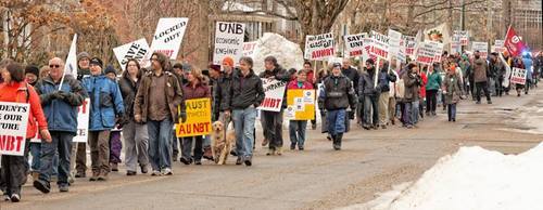 Photo of a picket line