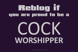 yes I love worshipping the all mighty cock