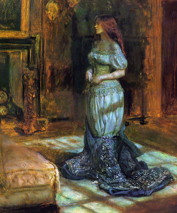 marcuscrassus:  Madeleine undressing - John Everett Millais 