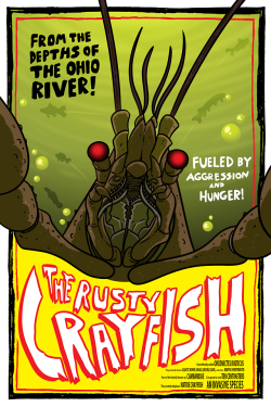 Stuff for a project for school. We had to make a poster, a coloring page, and two stickers for a topic. One of the topics was about the invasive species of the Great Lakes, so I decided to make my stuff focus on the DREADED rusty crayfish.