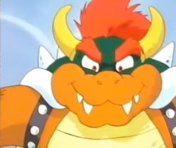 Bowser/Koopa ,as he appeared in Super Mario World: Mario to Yoshi no Bouken Land (1991). It was an interactive anime.Despite being a relatively obscure source, it has one of the best Bowser voices