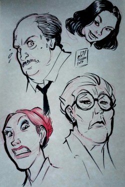 red-pencil:  Just watched “Don’t Look In The Basement”.  Want to keep a hand in traditional inking, so here are some of the characters.  