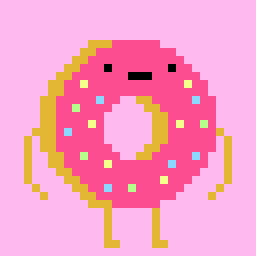 pug-of-war:sauring said:  Can you make an eggo/donut version of the delightful jumping toast? I’m mildly obsessed with pixel food gifs. HERE’S A DONUT.