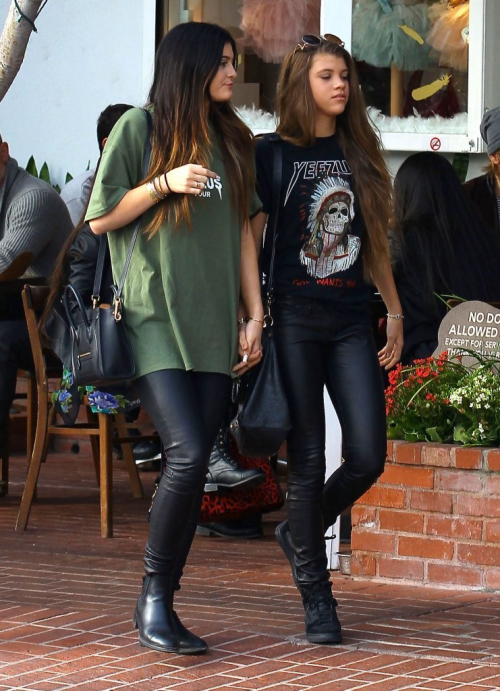 kyliejennerfashionstyle: November 23, 2013 - Kylie Jenner &amp; Sofia Richie at Fred Segal in West Hollywood. 