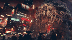 vesper-noir:  richgrayson: In 2016, the Kaiju Reckoner attacked the city. In the wake of its death, it contaminated the environment around it. Nine years later, Reckoner’s bones are now the location of a shantytown that harbors black market dealers