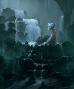 butt-berry: When I was a kid playing Pokemon Gold, this is how I imagined Union Cave with the Lapras appearing on Fridays looked. IG