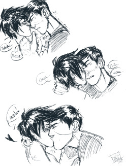 frick-sticks-and-gay-chicks:  Had the urge to draw some first time Hidashi smooches.Sorry, I just REALLY love the idea of Tadashi trying REALLY hard to resist Hiro until the point where he just breaks and has to give in to the temptation…