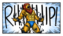 Lion FlexThis is a single colored panel from the comic done by Megawolf  https://www.furaffinity.net/view/31831505/ I couldn&rsquo;t resist, seeing the lion in such cute undies~Posted using PostyBirb