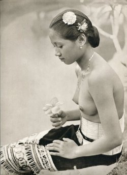 ultrasweetloverposts:    K. F. Wong - Dyak Woman from Sarawak, 1955   