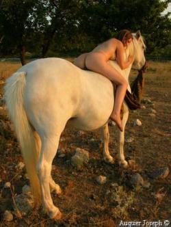 Nude Girls on Horse