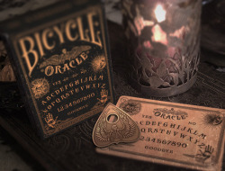 witchhctiw:  iheartchaos:  Occult thing of the day: Mystifying Playing Cards Chris Ovdiyenko’s Oracle - Mystifying Playing Cards, inspired by the Spiritualist movement of the late 19th - early 20th centuries For more information, check out his Kickstarter