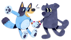 goatpaste:takin a break to doodle my new favorite young childrens TV showbut like on the real Bluey is so fuckign cute and funny i lose my mind