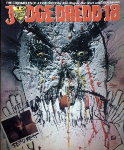 The Chronicles of Judge Dredd: Judge Dredd 18, by John Wagner, Alan Grant and Cliff Robinson. (Titan Books, 1987). Cover art by Bill Sienkiewicz.From Oxfam in Nottingham.