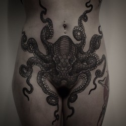 callmepan:  So honestly how often do you scream “unleash the kraken!” when you take your pants off? Cuz this tattoo is badass and I would do that shit all the time if I had it. Lol. 