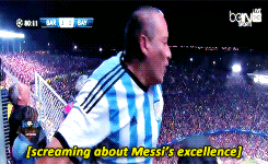 dailyfcb: The fans were left chanting Lionel Messi’s name during the 1st leg of the UEFA Champions League semifinal match between FC Barcelona and FC Bayern Munich at Camp Nou in Barcelona, Spain on May 6, 2015. Camp Nou erupted in cheers after Messi