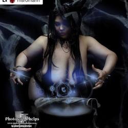 #Repost @msromann -y'all not ready for a witch built like this- Casting a spell 