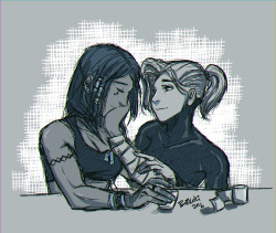 pontikaki:One of the Pharmercy doodles in between OW matches, tonight. Worth.