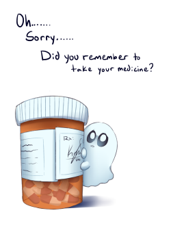 kaylonsartblog:  Napstablook sending you a medicine reminder! :D 