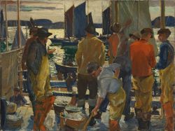 Jonas Lie (Moss, Norway, 1880 - New York City 1940), When the Boats come in, 1921