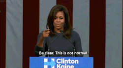 northgang:    Michelle Obama On Donald Trump’s Comments [x] …the third gif though   why isnt Michelle running for pres!? &lt;3