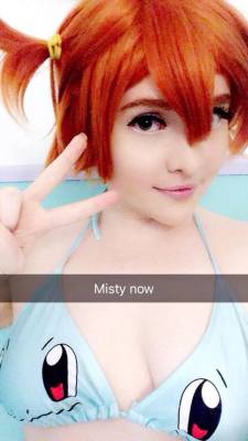 nsfwfoxydenofficial:  M is for Misty the Mighty! ~&lt;3Shot a full set in this adorable squirtle bikini the other day, thanks so much to the gifter! &lt;3I’ve always loved being Misty and was happy to wear her once more!!Interested in sending me something