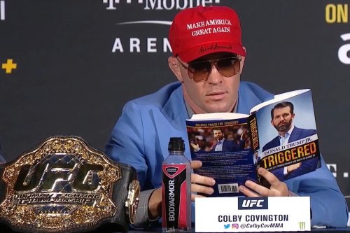 bruhmanfromthefifflo:  kropotkindersurprise: kropotkindersurprise: December 15 2019 - The UFC’s biggest MAGA piece of shit (other than president Dana White) Colby Covington just had a title fight against Nigerian immigrant champion Kamaru Usman. During