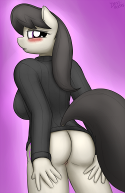 youobviouslyloveoctavia:  ye-olde-nsfw-blog:  Working at weird angles still messes with me. Oh well, it was good practice, I guess. yaaaaay horse butt  Oh my yes &lt;3  X: Dat bootay~