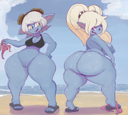 imagoic: Built to Carry :D shortstack appreciation month doodle  thanks @l-a-v for lettin’ me know  late night duo queue friendos, also  added baywatch&hellip;ish edit as a small request xD