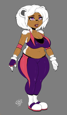 New OC! I can&rsquo;t into anthro or cute so this all I got. Her name is Tundrea aka The Polar Bear Queen.   She&rsquo;s 5'11 and 285lbs. Her strength is rated #2(KT is the far off #1). Her finisher is a forward electric chair drop into a double knee