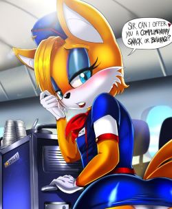 spazkidin3d:  shadbase:  Rearview of Stewardess Tails added to the Sonic TheHedgewhore collection. Another Collabiration with TheCon, where he did the sketch and I did the rest. Tails is 18  in this picture.  Damn, I gotta get on this at some point.