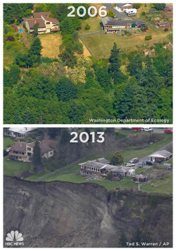 nbcnews:  Before and after: Quarter mile of scenic Puget Sound island wiped out in landslide (Photos: Washington Department of Ecology, Ted S. Warren / AP) Residents on Whidbey Island in Washington state are being told it could take months for a new road