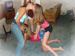 lesbianmilfseduceshotteenx:  Lesbian milf seducing hot teen babe  Looks like a fun party
