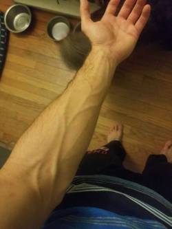 quiet–dominance:I looked down at my arms and thought you all might like to see them being veiny as hell.