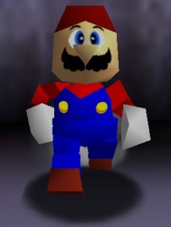 setheverman: suppermariobroth: The low-polygon model of Hatless Mario in Super Mario 64, viewed from multiple angles. my favorite minecraft mod 