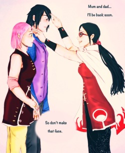 onemerryjester:  SS Month 19 - Blood (Bond)Sarada, the daughter and blood of Sasuke and Sakura, now the new and first Uchiha hokage.I wanted to do this art ever since the end of Gaiden. In the future, when Sarada becomes the new hokage and is ready to