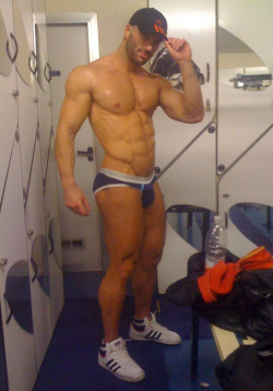 swimgymjock:  The himbo uniform is simple - hat, slutty underwear, high tops, dumb smile and bulges everywhere.