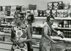  Grocery shopping, ca. 1960s.  