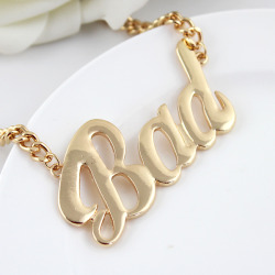 byewithyou:This Gold Bad Chain Necklace is goals!On sale at Sheinside! :)