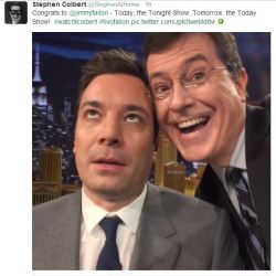 sarcastic-ms-know-it-all:  the best selfie of our generation #watchcolbert #tivofallon 