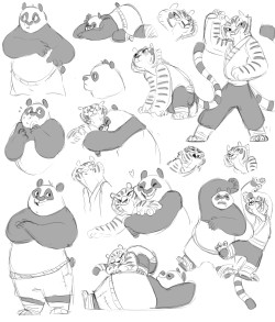 tryingmomentarily:  re-watched the kung fu panda movies awhile ago and ahh! i love them! po and tigress are my favorites :) im so excited for movie 3!! 