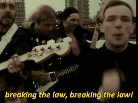 Image result for judas priest breaking the law animated gif