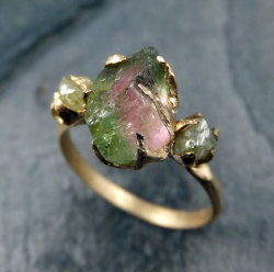 wnq-writers:  culturenlifestyle: Stunning Handmade Raw Organic Gemstone &amp; Precious Metal Jewelry by Angeline Portland based indie boutique By Angeline handcrafts stunning gold rings with rough uncut gemstones. The artist loves to transform metals
